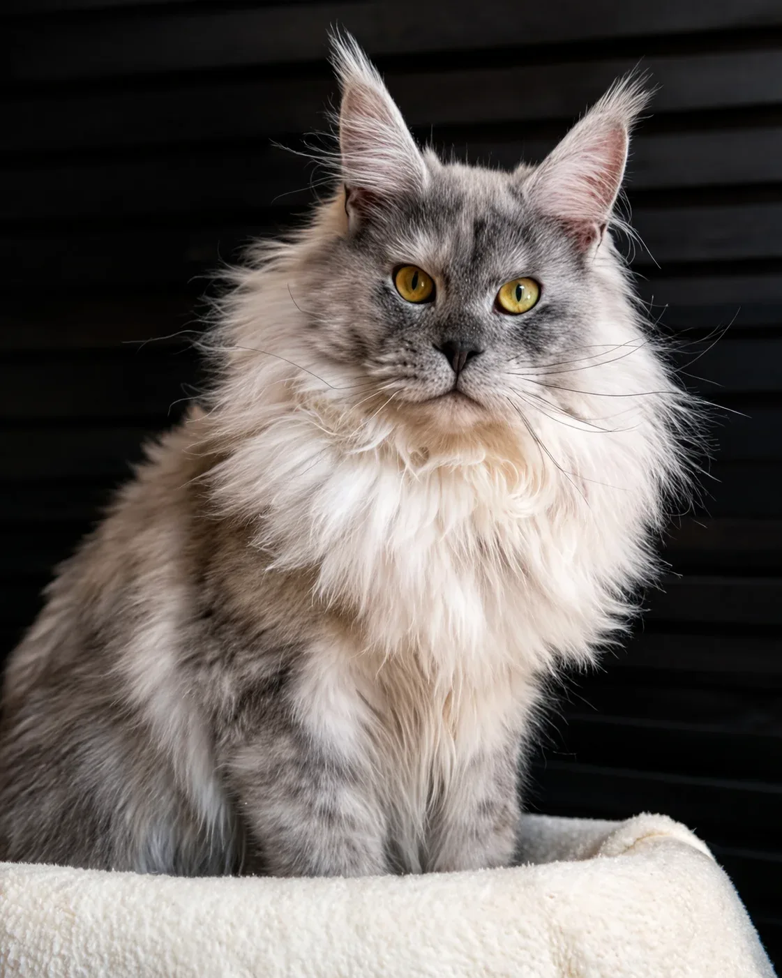 Test king — Black and White Maine Coon king